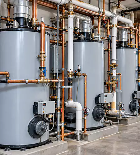 Commercial Water Heater system after service