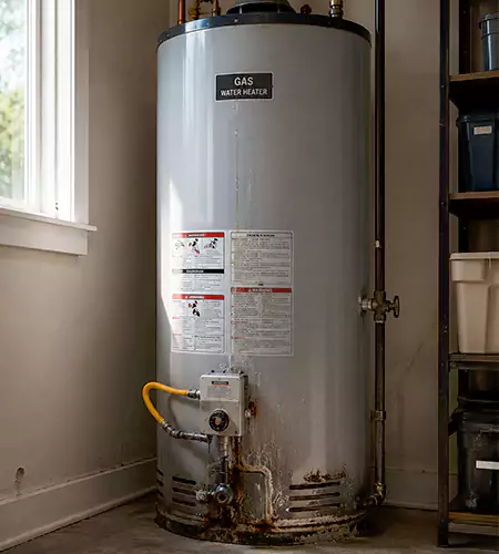 Water heater before professional service