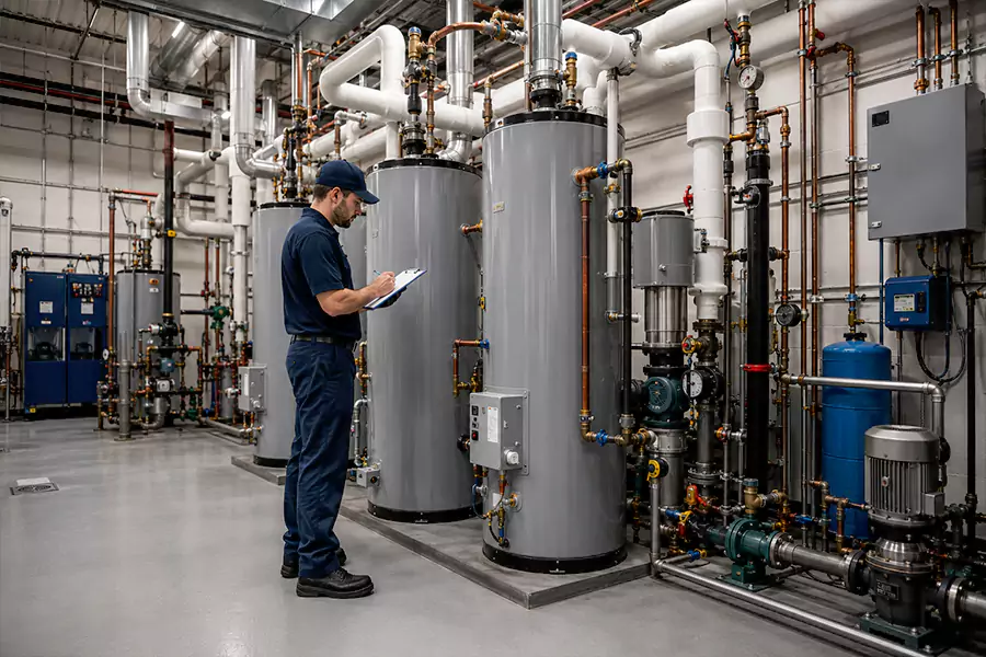 Commercial water heater service