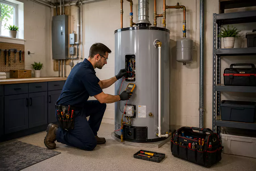 Gas and electric water heater service