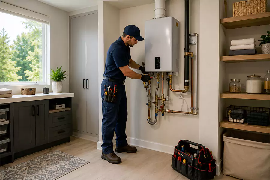 Tankless water heater service