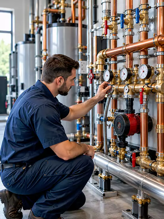 Commercial Water Heater system inspection in Friendswood TX